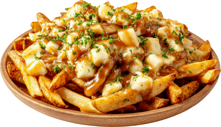 Loaded fries with cheese and chicken